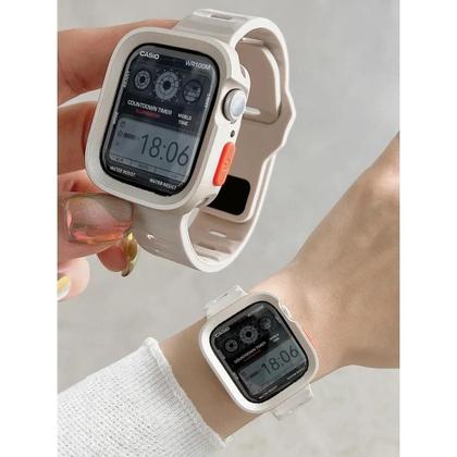 Imagem de Pulseira De Silicone Candy Para Apple Watch De 45mm 41mm Para as Séries 9 8 7 SE 6 5 4 44mm 40mm Com