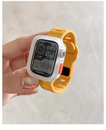 Imagem de Pulseira De Silicone Candy Para Apple Watch De 45mm 41mm Para as Séries 9 8 7 SE 6 5 4 44mm 40mm Com