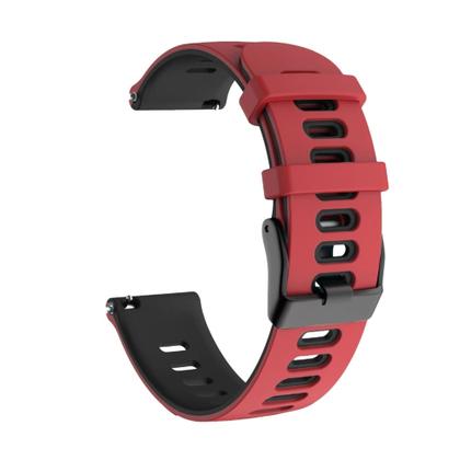 Imagem de Pulseira de Silicone Esportiva compatível com Bip 3 A2172 / Bip / Bip U - Vermelho com Preto