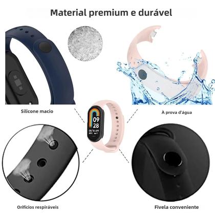 Imagem de Pulseira de Silicone para Xiaomi Mi Band 8 NFC - Pulseira de Substituição