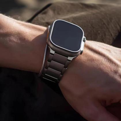 Imagem de Pulseira De Titânio Para Apple Watch Ultra 2/1 49mm Série 10 9 8 7 6, Pulseira De Metal Luxuosa Para