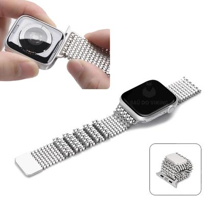 Imagem de Pulseira Dots Aço Magnética Imantada Compatível com Apple Watch