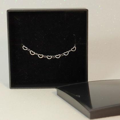 Imagem de Pulseira Elos De Corações Prata 925 Feminina Coração