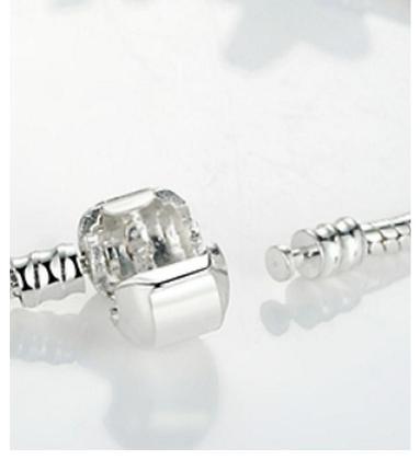 Imagem de Pulseira Estilo Pandora com Berloques e Pedra Verde