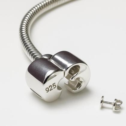 Imagem de Pulseira Estilo Pandora com Berloques e Pedra Verde