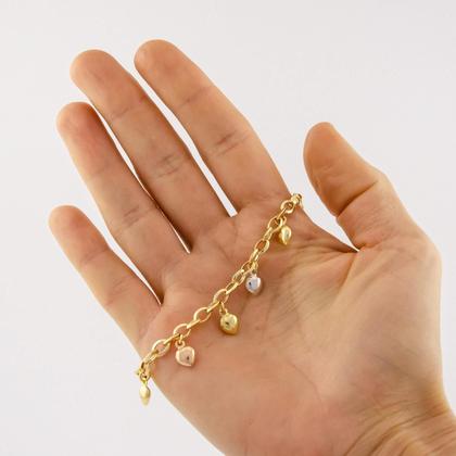 Pulseira Feminina 5 Ouro 18k 750. Certificado de Garantia - JOIE JOIAS FINAS Imagem de Pulseira Feminina 5 Ouro 18k 750. Certificado de Garantia