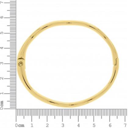 Imagem de Pulseira Feminina Bracelete Fecho Click Semijoia Banhada a Ouro 18k Hipoalérgica