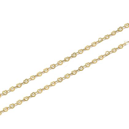 Imagem de Pulseira Feminina Em Ouro 18k Corações Vazados Bracelete