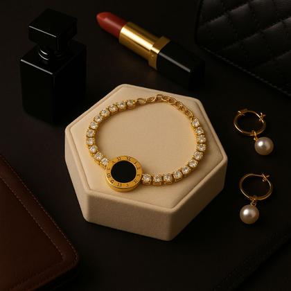 Imagem de Pulseira Feminina Oremte Luxo Rivieira Zircônia Ice