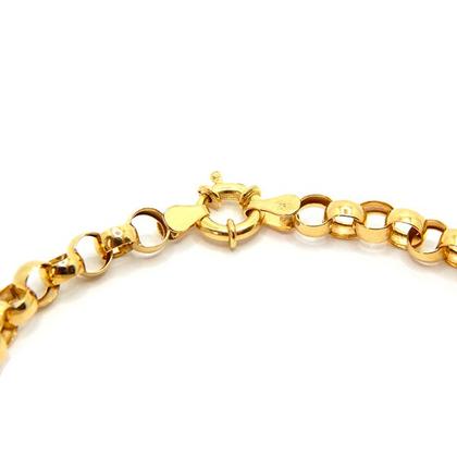 Imagem de Pulseira Feminina Ouro 18k Portuguesa Elo Português 5mm Fecho Bóia