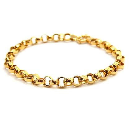 Imagem de Pulseira Feminina Ouro 18k Portuguesa Elo Português 5mm Fecho Bóia