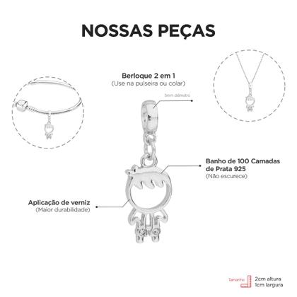 Imagem de Pulseira Filhos Casal Banhado a Prata 925