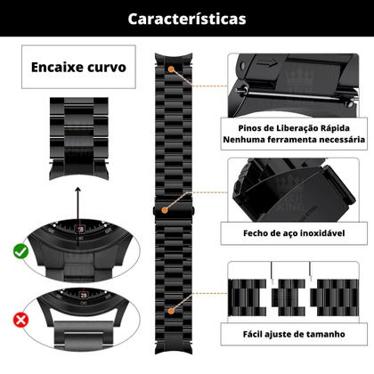 Imagem de Pulseira Gomada Redge Em Aço Galaxy Watch 5 Pro 45mm SM-R920