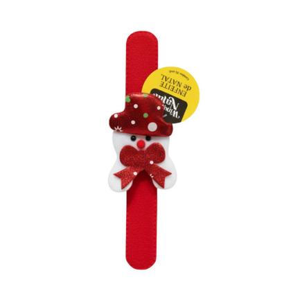 Imagem de Pulseira Infantil Bate-Enrola Papai Noel em Veludo 20cm