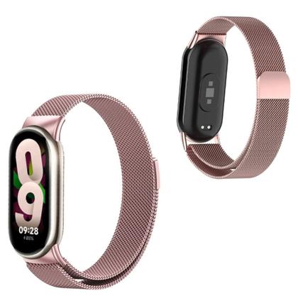 Imagem de Pulseira inox flexível não desbota + película para Mi Band 8