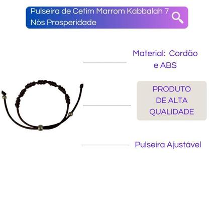 Imagem de Pulseira Kabbalah 7 Sete Nós Proteção