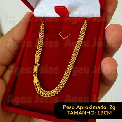 Imagem de Pulseira Lacraia Ouro 18k Bracelete Ouro Feminino Masculino