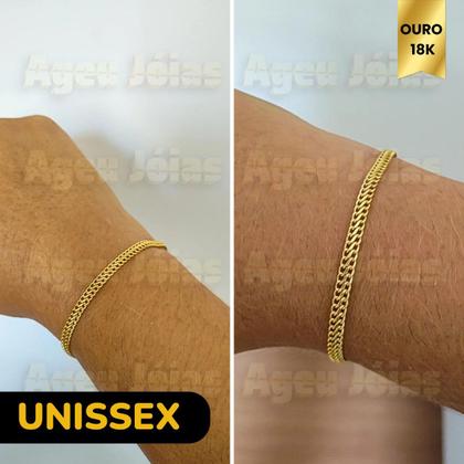 Imagem de Pulseira Lacraia Ouro 18k Bracelete Ouro Feminino Masculino