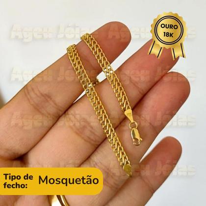Imagem de Pulseira Lacraia Ouro 18k Bracelete Ouro Feminino Masculino