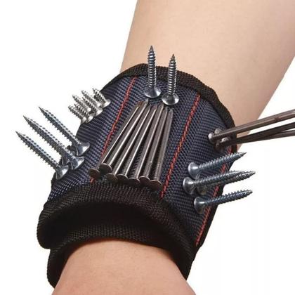 Imagem de Pulseira Magnética Ima Segura Prego Parafuso Agulha Pratica