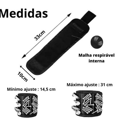 Imagem de Pulseira Magnética Ima Segura Prego Parafuso Agulha Pratica