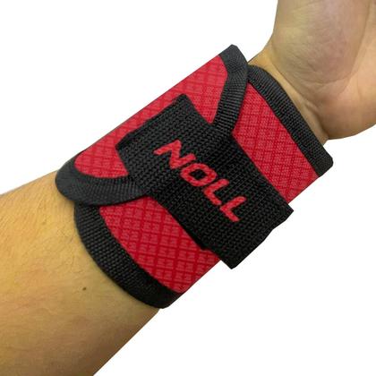 Imagem de Pulseira Magnética Vermelha Para Parafusos Brocas Agulhas Chaves Com Imã