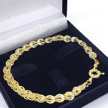 Imagem de Pulseira Malha Athina Banho De Ouro 18k 2252