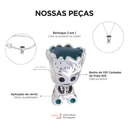 Imagem de Pulseira Marvel Berloque Banhado a Prata 925 2