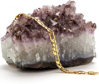 Imagem de Pulseira Masculina 7mm Banhada Ouro 18k Homem Barata Pronta