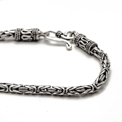 Imagem de Pulseira Masculina Bali Prata 925 Ponto Peruano 3,3mm