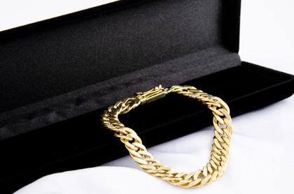 Imagem de Pulseira Masculina Grumet 8.4 18 Cm Ouro 18k 750 Certificado