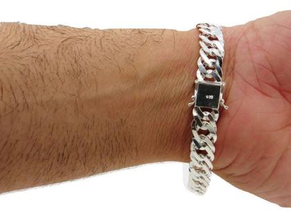 Imagem de Pulseira Masculina Grumet Dupla Prata Maciça 925 Gaveta 8mm