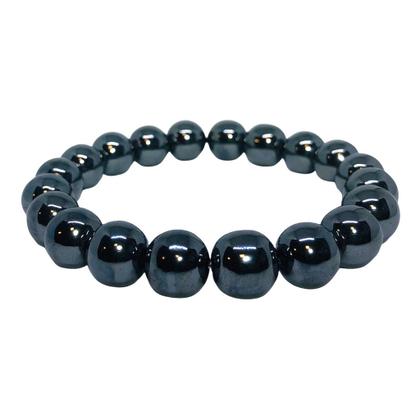 Imagem de Pulseira Masculina Hematita Esferas 10mm Fortalecimento