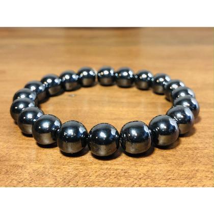 Imagem de Pulseira Masculina Hematita Esferas 10mm Fortalecimento