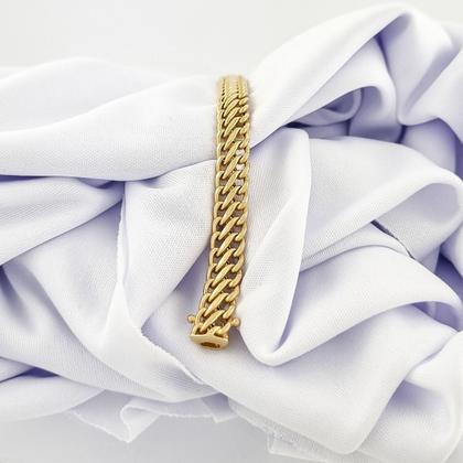 Imagem de Pulseira Masculina Lacraia 8.5 21 Cm Ouro 18k Certificado Ga