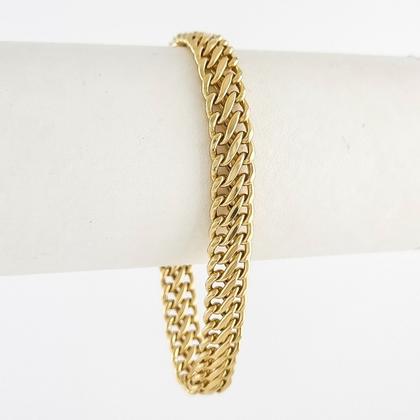 Imagem de Pulseira Masculina Lacraia 8.5 21 Cm Ouro 18k Certificado Ga