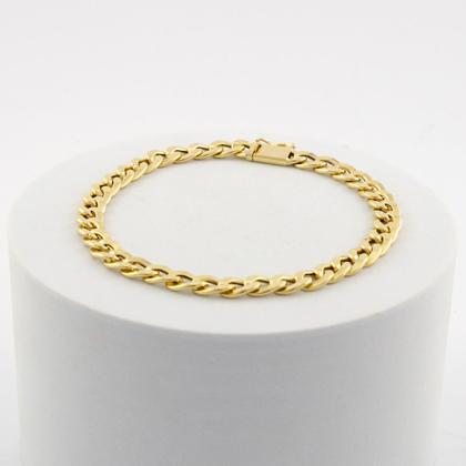 Imagem de Pulseira Masculina Ouro 18k Grumet 6.5 21 Cm Certificado Gar