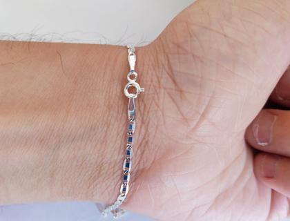 Imagem de Pulseira Masculina Piastrine De Prata 925 Italiana Maciça