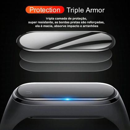 Imagem de Pulseira MB5 Várias Cores Silicone Super Resistente M5 Premium  + Película Gel 3d