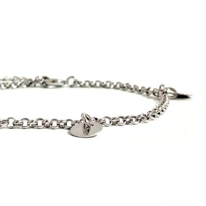 Imagem de Pulseira Medalhas Lisas Ródio com Pingente Oração do Pai Nosso