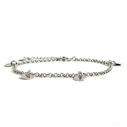 Imagem de Pulseira Medalhas Lisas Ródio com Pingente Oração do Pai Nosso