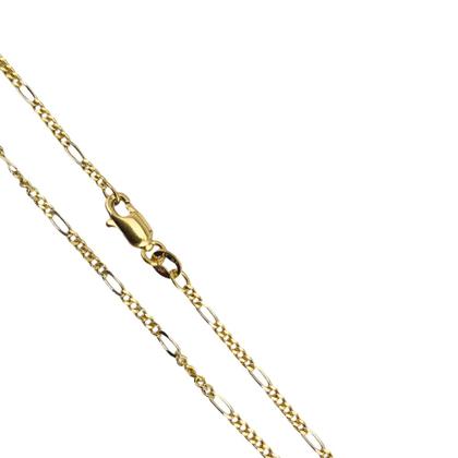 Imagem de Pulseira Oca Figaro 20 cm em Ouro 18K