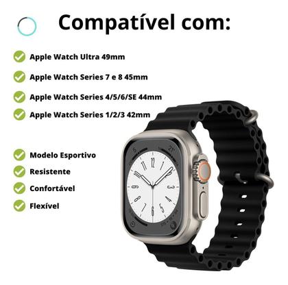 Imagem de Pulseira Ocean Compatível Com Smartwatch de 42 a 49mm