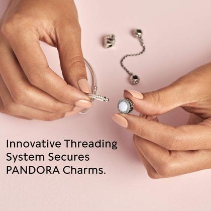 Pulseira Pandora Moments Heart Clasp Snake Chain Silver - Pulseira