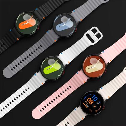 Imagem de Pulseira para Galaxy Watch 4 5 6 7 FE Silicone Ondas Sport