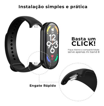 Imagem de Pulseira Para Mi Band 8 Em Silicone Macio Diversas Cores