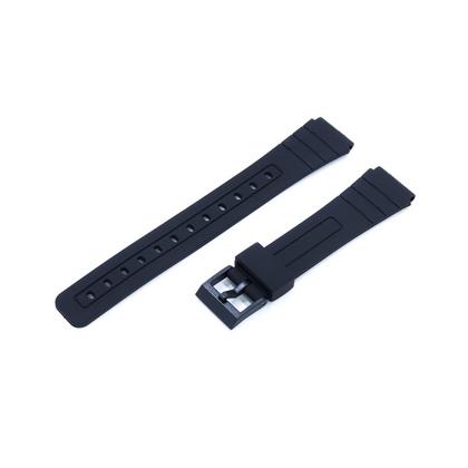 Imagem de Pulseira para Relógio Compatível com Clássico Vintage Casio F91w F94w F105w F106w Borracha Preto Completa com Fivela