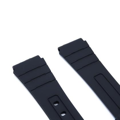 Imagem de Pulseira para Relógio Compatível com Clássico Vintage Casio F91w F94w F105w F106w Borracha Preto Completa com Fivela