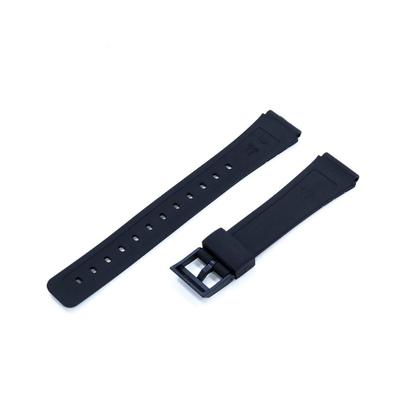 Imagem de Pulseira para Relógio Compatível com Clássico Vintage Casio F91w F94w F105w F106w Borracha Preto Completa com Fivela