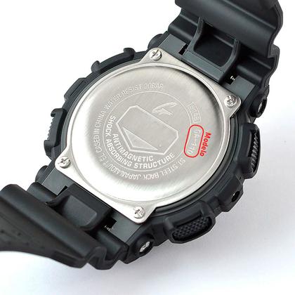 Imagem de Pulseira para Relógio Compatível com Gshock GA100 GA120 Borracha Preto Completa Com Fivela